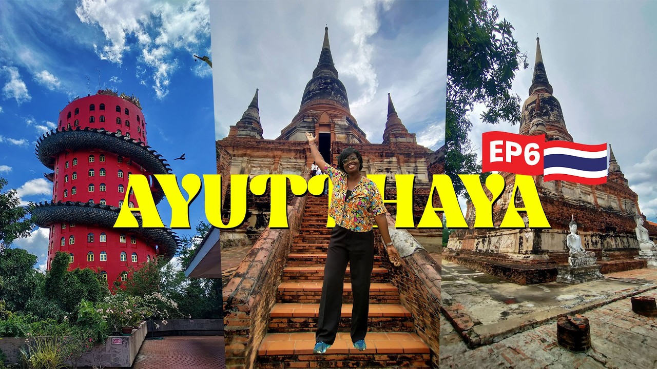 Ayutthaya Thailand Day Trip from Bangkok 🇹🇭 | History, Pink Temple & Condom Cafe