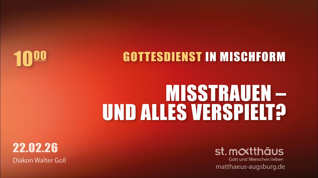 Gottesdienst in Mischform: Misstrauen – und alles verspielt?