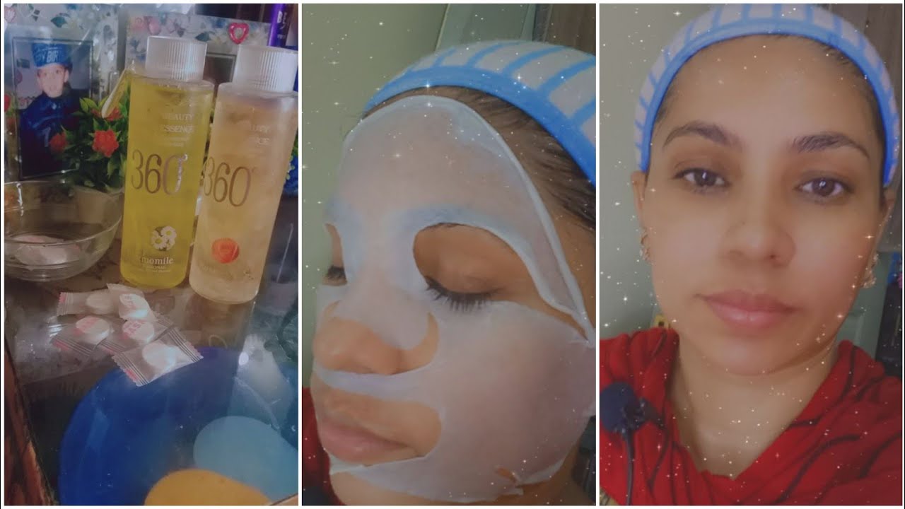 360 toner +sheet mask vry effective in summer ||my home remidi ||Maha's beauty| sheet mask review