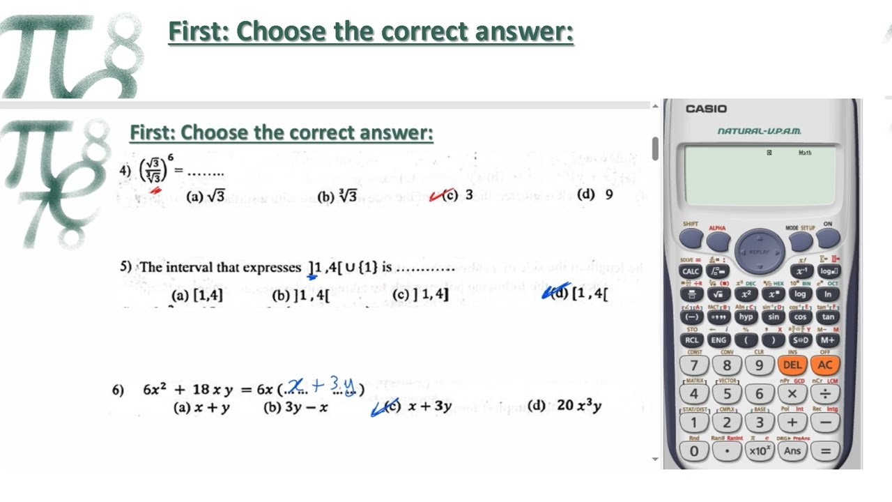 Exercises Pre Calculus Numbers and Their Operations Algebra Part 1