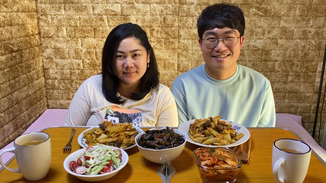 Mukbang/Макароны с мясом/