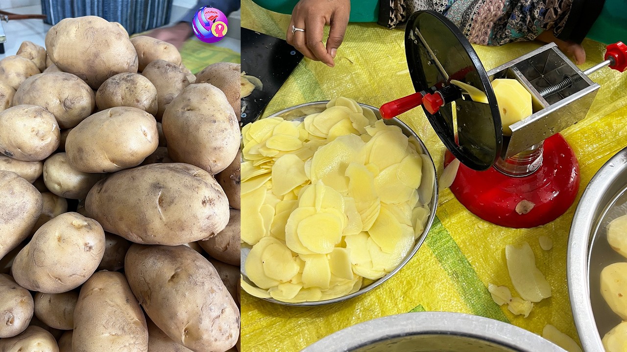home made crispy potato Chips