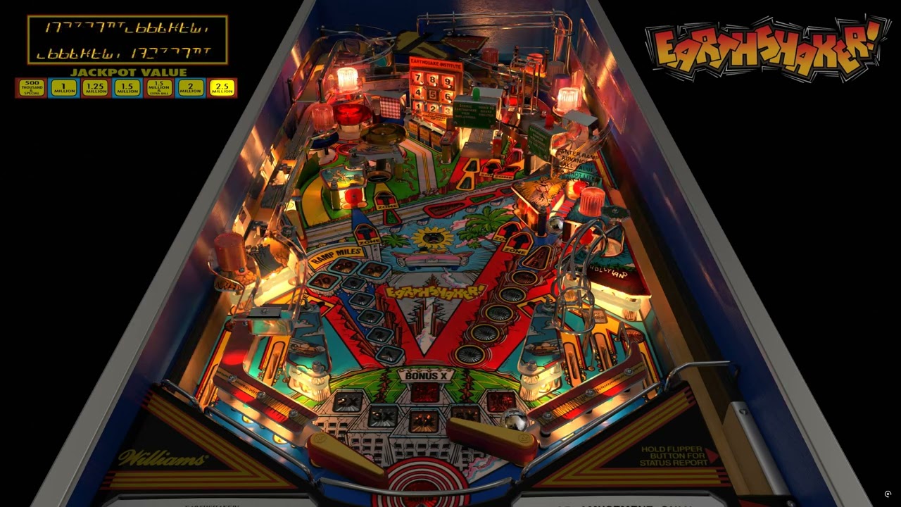 Earthshaker (Williams 1989) - VPW - VPX / Visual Pinball X - Extra ball and Jackpots!