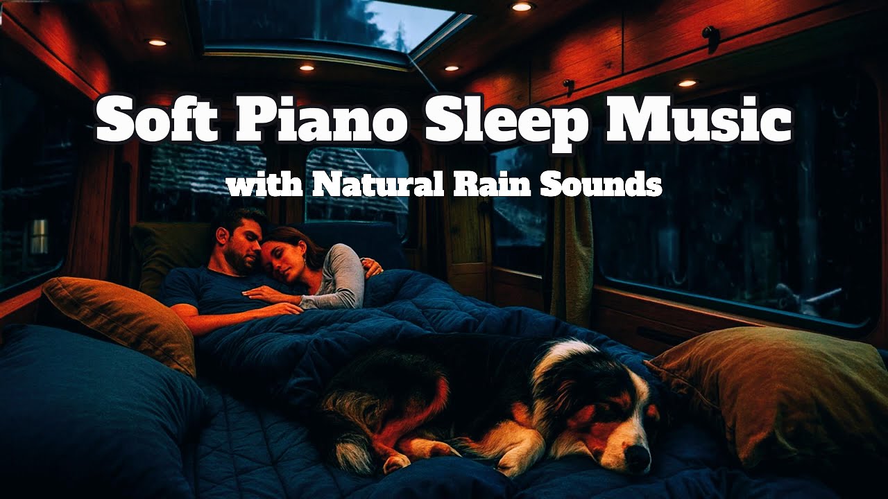 Soft Piano Sleep Music with Natural Rain Sounds