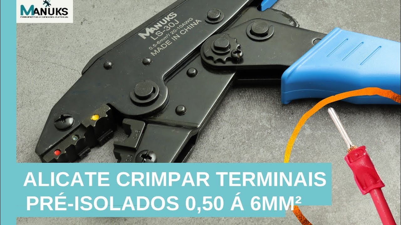 Alicate Crimpar terminais pino isolados 0,5 &aacute; 6mm&sup2; LS-30J (Manuks Ferramentas)