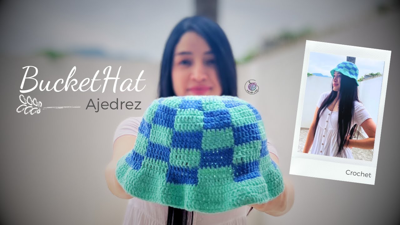 BUCKET HAT AJEDREZ CROCHET
