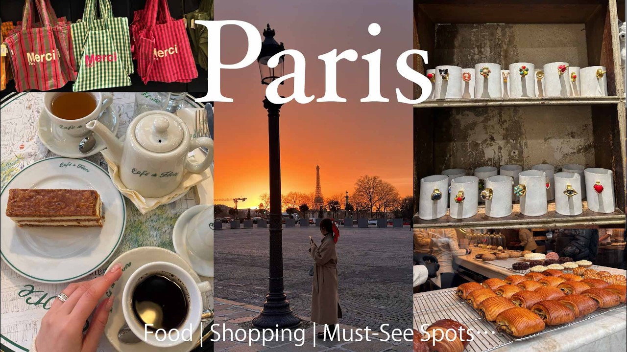 【France vlog】憧れのパリ観光５日間vlog🇫🇷🥐🍫🍷 | 最新人気カフェでパリジェンヌ気分☕️ / 買い物スポット巡り🛍️/ モン・サン・ミシェル /ヴェルサイユ宮殿etc...