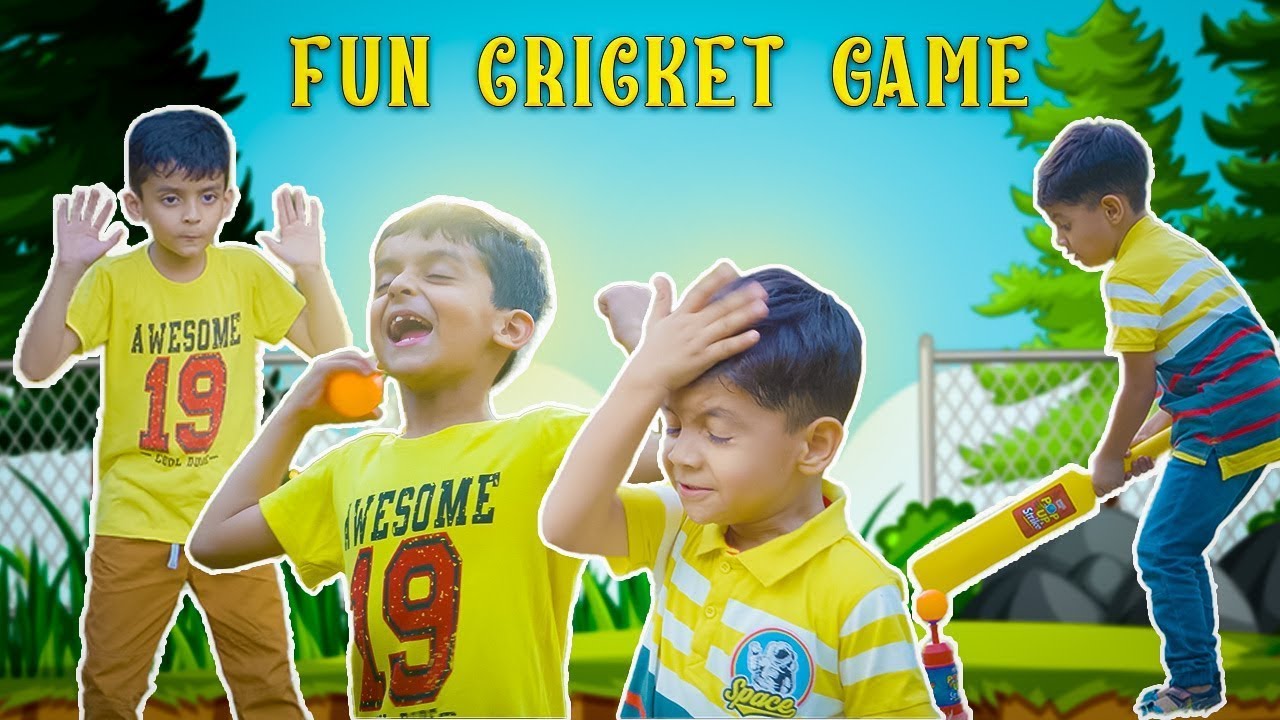 Fun cricket games for kids | jumping ball cricket | vidhuri brothers