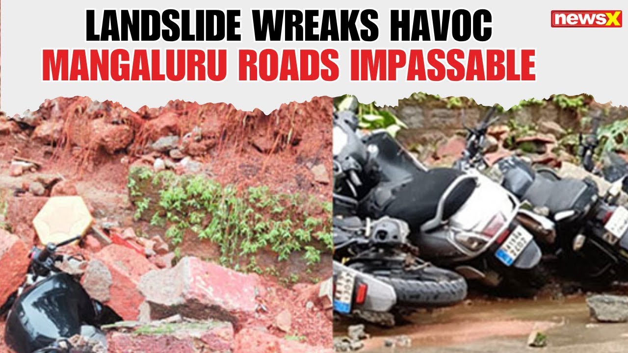 Landslide Blocks Roads in Mangaluru&rsquo;s Bejal Area Amid Heavy Rainfall in Karnataka