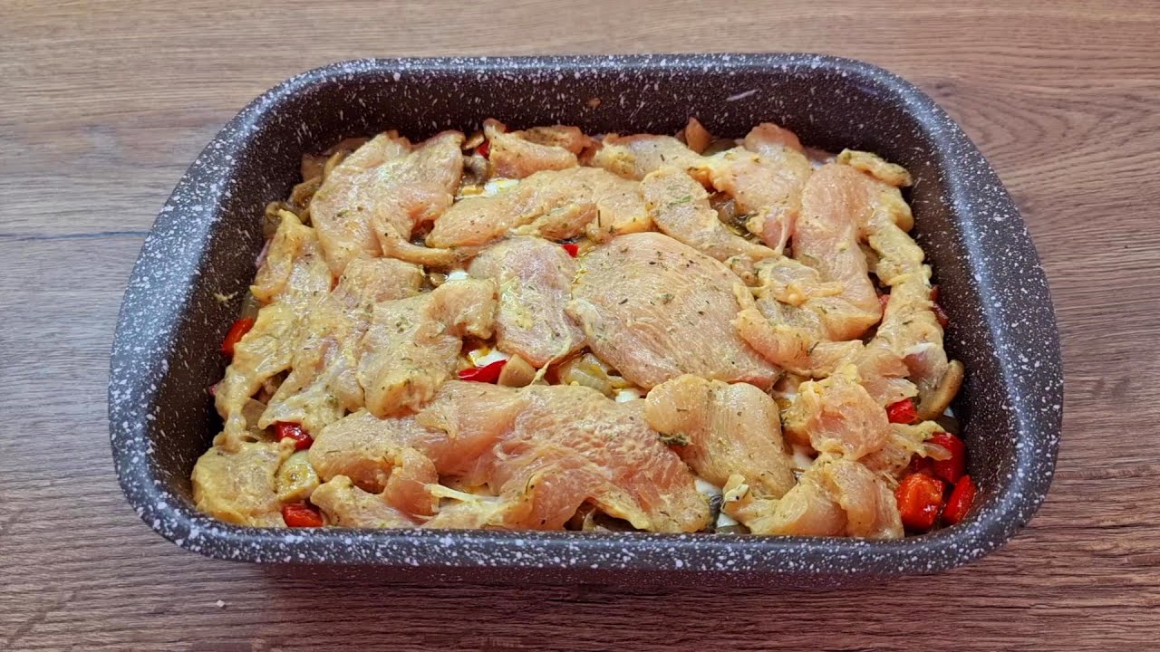 Рецепт куриной грудки в духовке с овощами, которые тают во рту # 335