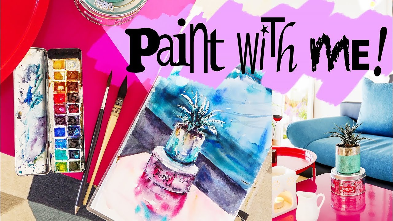Paint with me! Still life WATERCOLOR DEMO.
