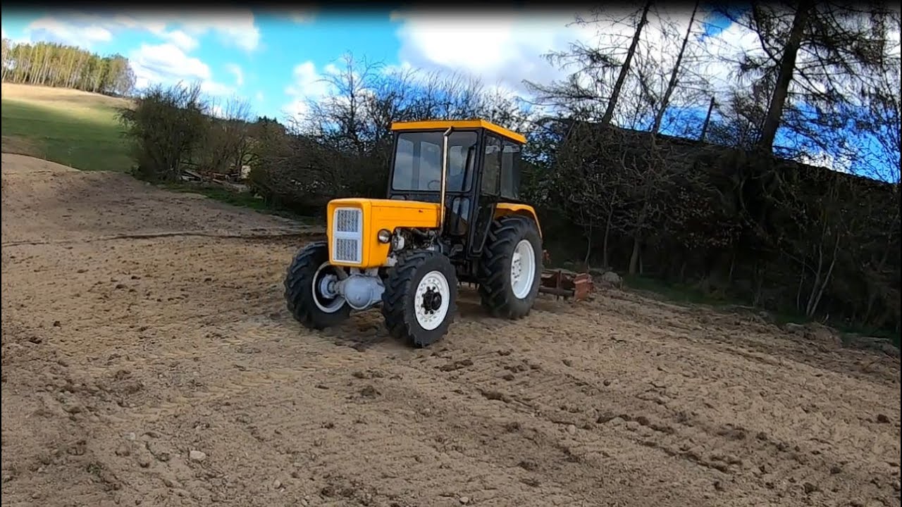 Ursus  c360 4x4 turbo z broną aktywną 2,5m na 3 biegu + nagle zablokowany silnik.