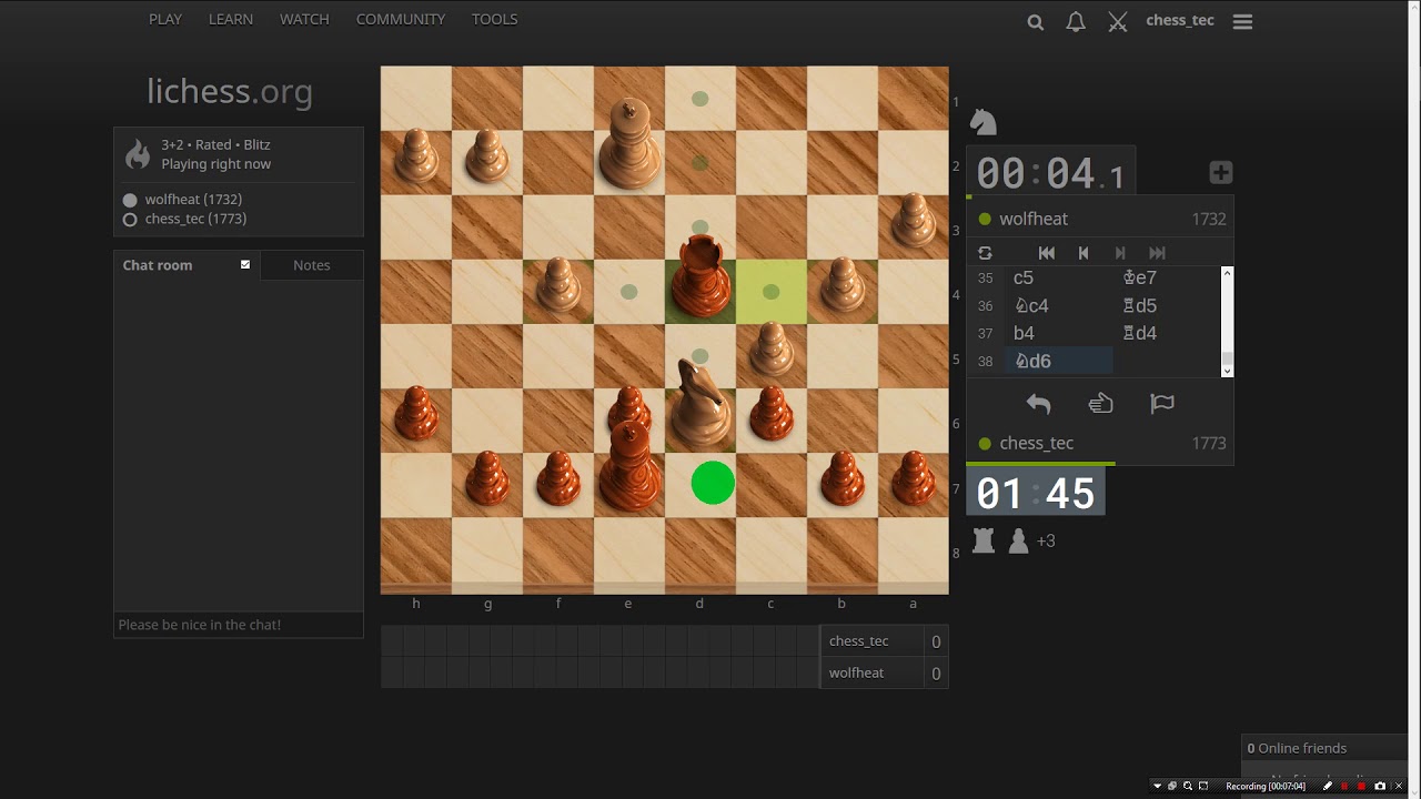 3+2 Blitz Chess with commentary - Scandinavian Defence, English Openingening