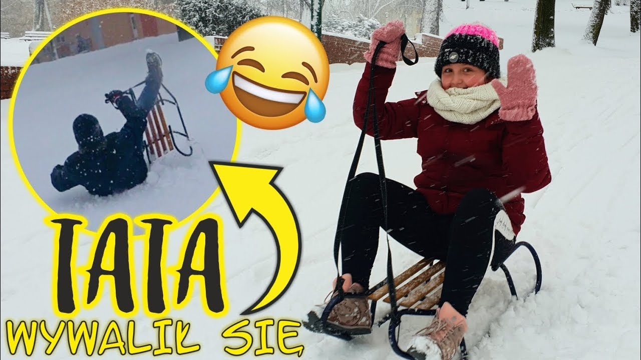 ZIMOWE SZALEŃSTWO NA SANKACH ⛄ TATA WYWALIŁ SIĘ! 😂