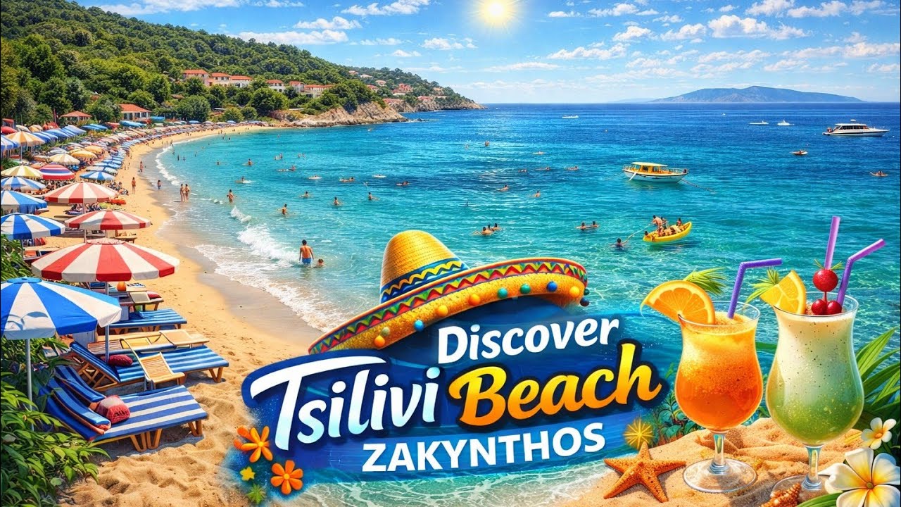 🇬🇷 Tsilivi Zakynthos Beach walk @TravelWithHugoF #tsilivi #zakynthos #beach