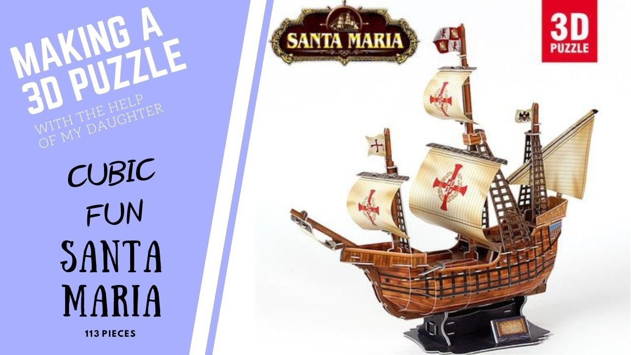 Santa Maria Ship - Cubic Fun 3D Puzzle making