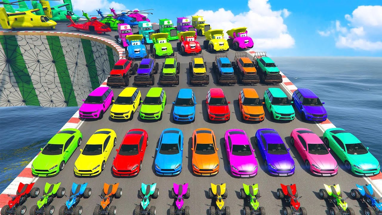 GTA V Epic New Stunt Race For Car Racing Challenge by Trevor and Shark #678