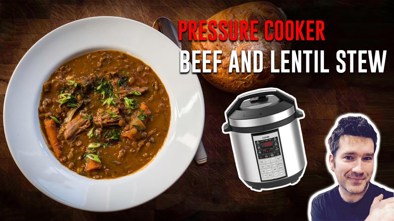 How to make Beef and Lentil Stew in a pressure cooker