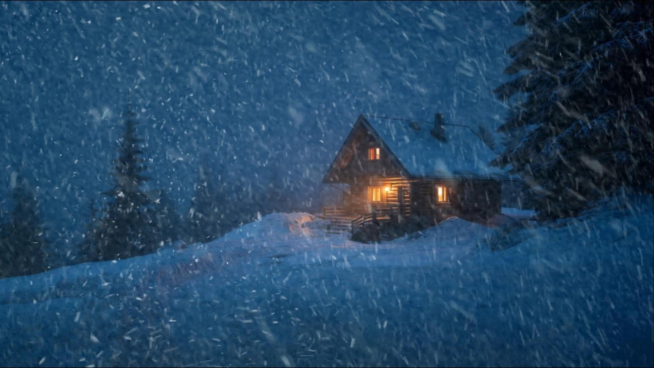 Ultimate Winter Blizzard for Sleep | 3 Hour Heavy Snowstorm Wind & Arctic Night Ambience