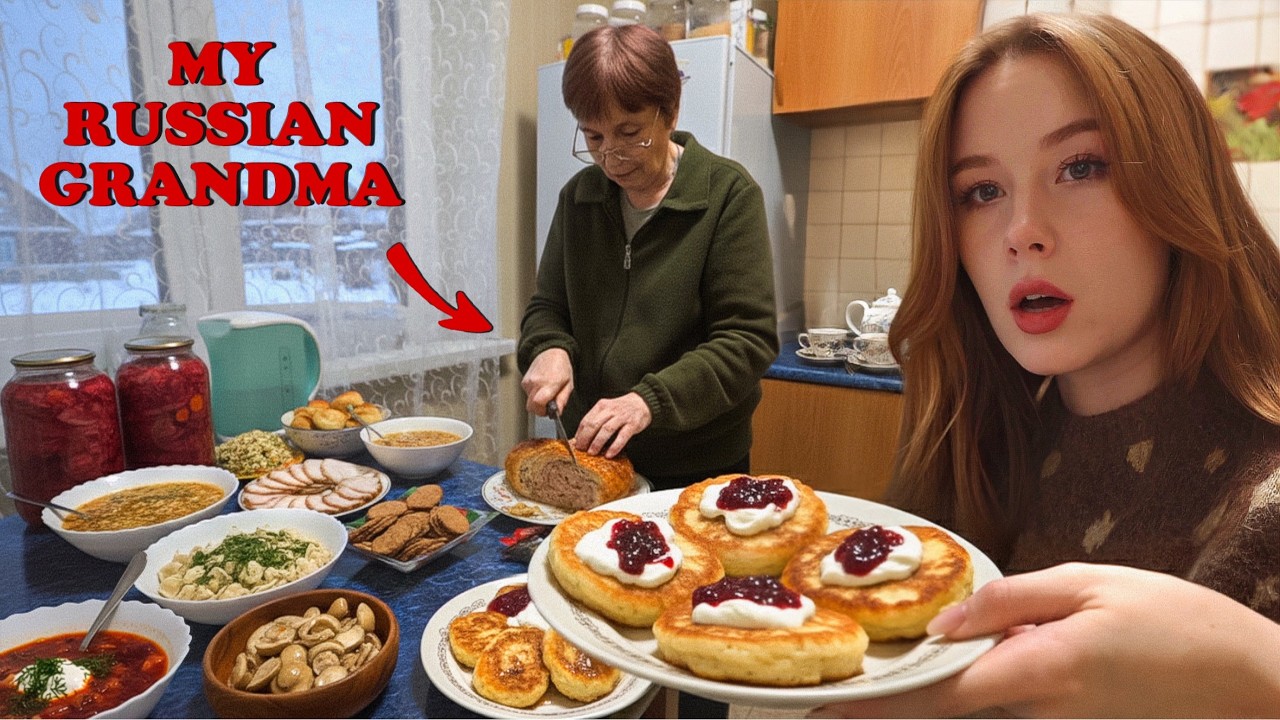 What I Eat in a Week in a Russian Village - Babushka's Cooking and Regular Russian Food 🍲