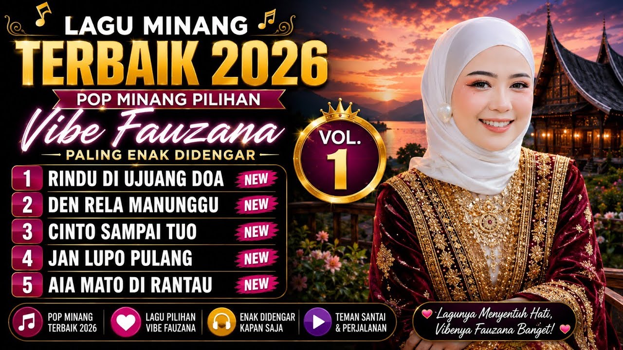 Lagu Minang Terbaik 2026 🎶 Pop Minang Pilihan Vibe Fauzana Paling Enak Didengar vol. 1