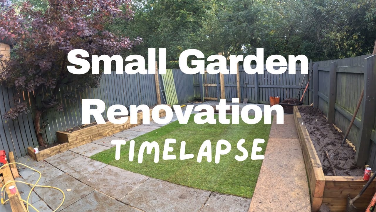 Garden Transformation Timelapse | Indian Stone Patio & Lush Lawn Makeover