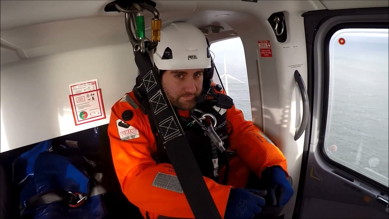 Offshore Wind Turbine Helicopter Pickup and Dropoff