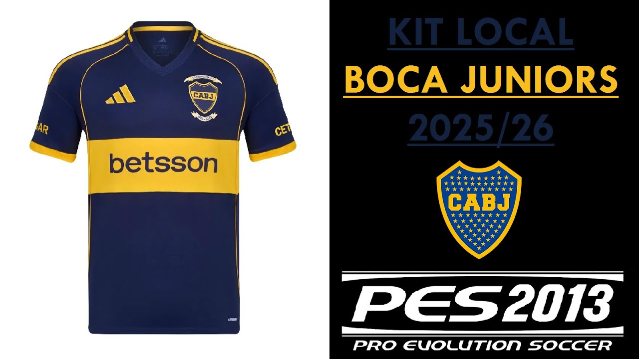 KIT LOCAL BOCA JUNIORS TEMPORADA 2025/26 || PES 2013