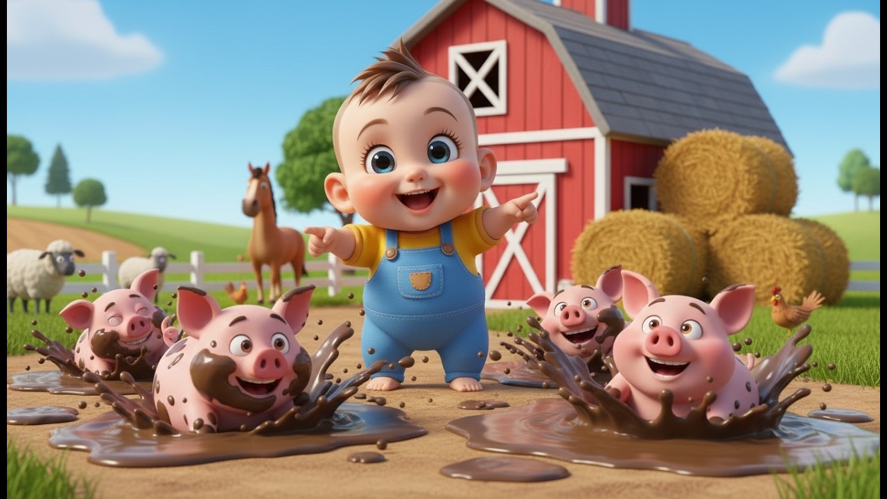 Silly Farm Parade for Kids | Funny Farm Animals Song, Baby Songs & Exciting Kids Music 🐖🐄🐔🎶