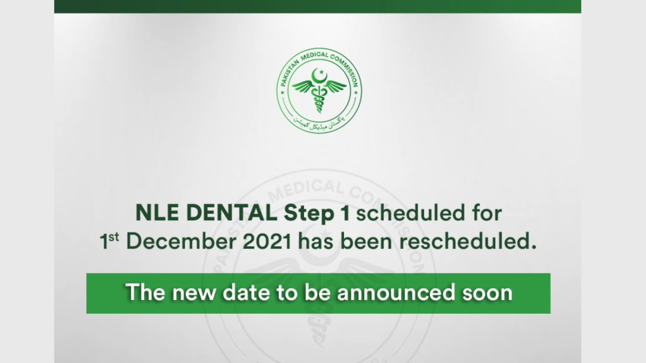 NLE Step 1 Date | Pakistan Medical Commission