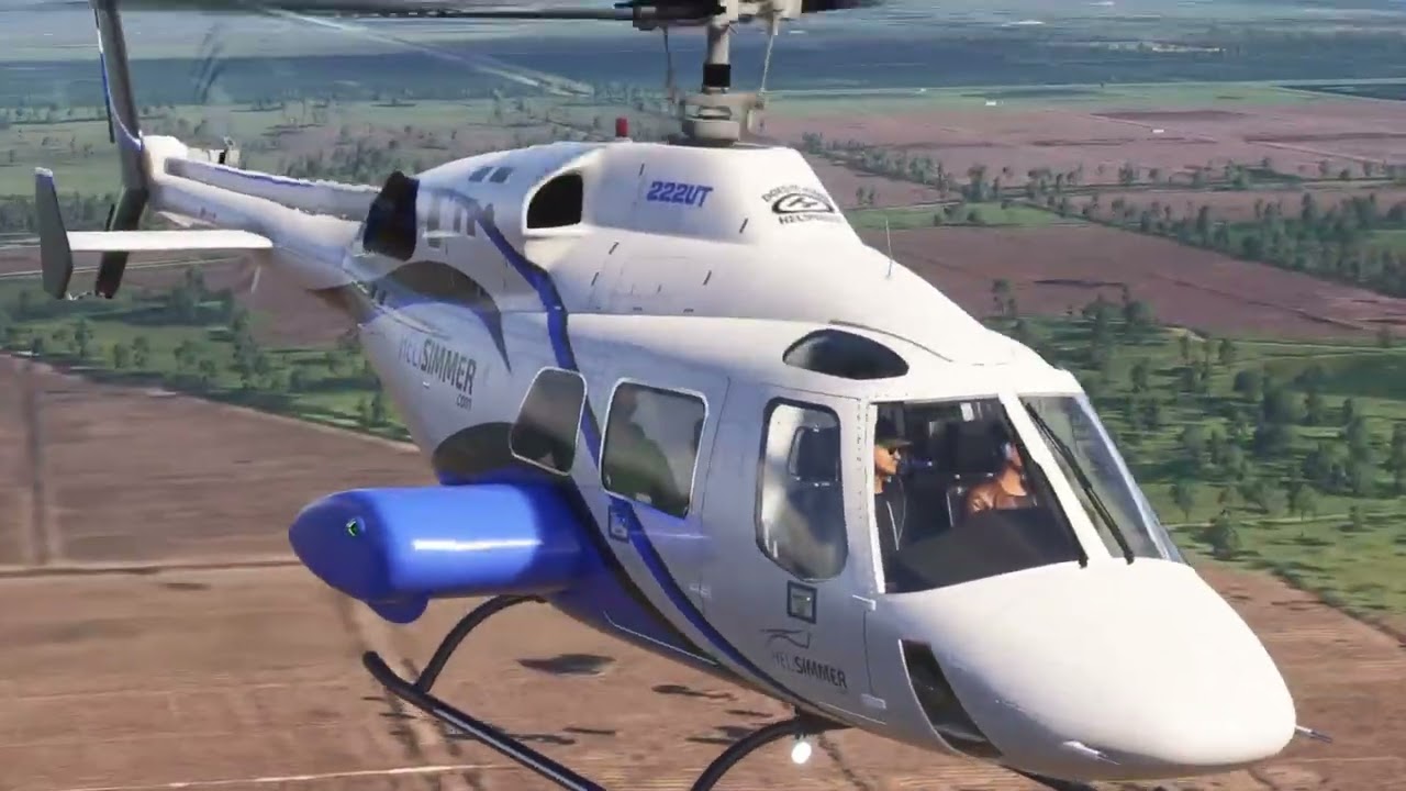 Рейс Bell 222UT в Ситрус-Хеджинг, Флорида. #bellhelicopter