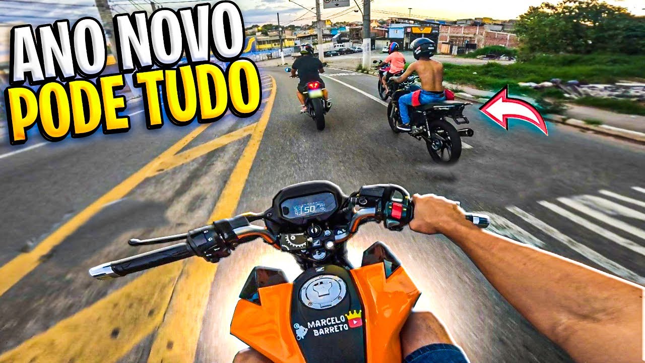 GIRO PELAS FAVELA NA V&Eacute;SPERA DE ANO NOVO DE TITAN , MT-03 E XRE300 