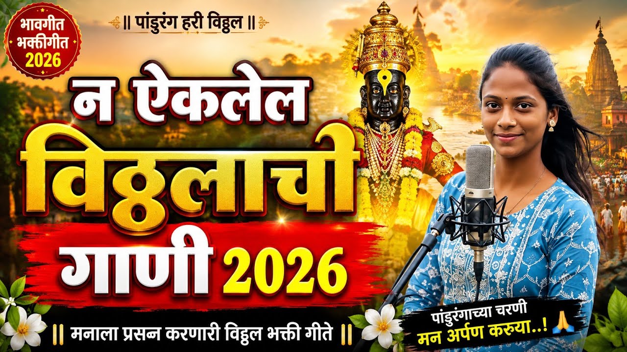 न ऐकलेली विठ्ठलाची गाणी 2026 🙏 | New Vitthal Bhakti Geete | Pandurang Bhajan | Marathi Bhakti Songs