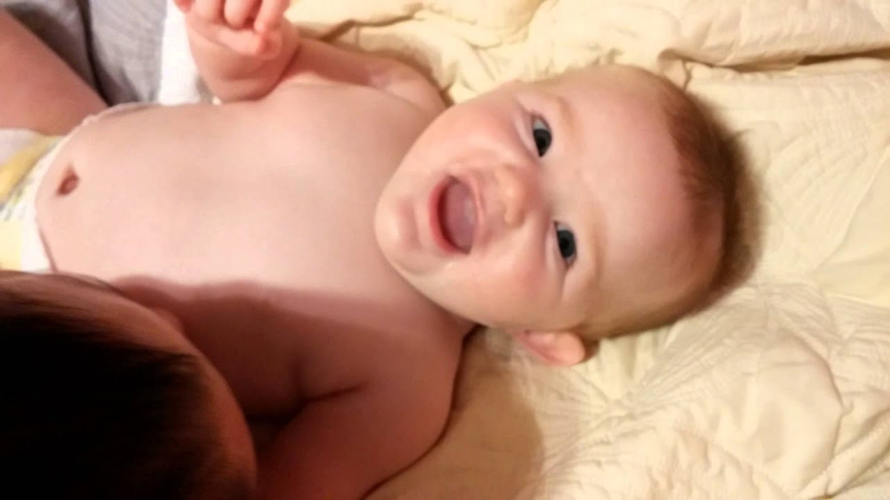 Mommy making Laney laugh