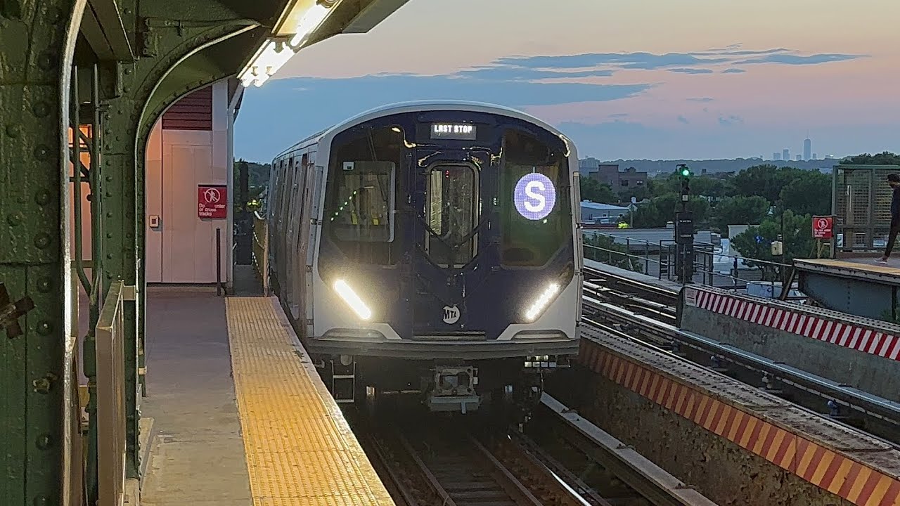 On board an R211 S Train from Rockaway Blvd to Rockaway Park Beach 116st