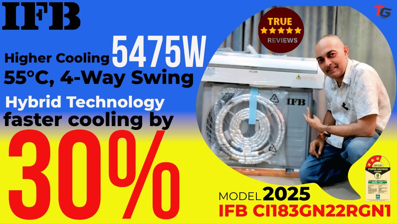 Gold Standard Cooling with IFB's 2025 Model 1.5 Ton 3 Star Split AC! CI183GN22RGN1