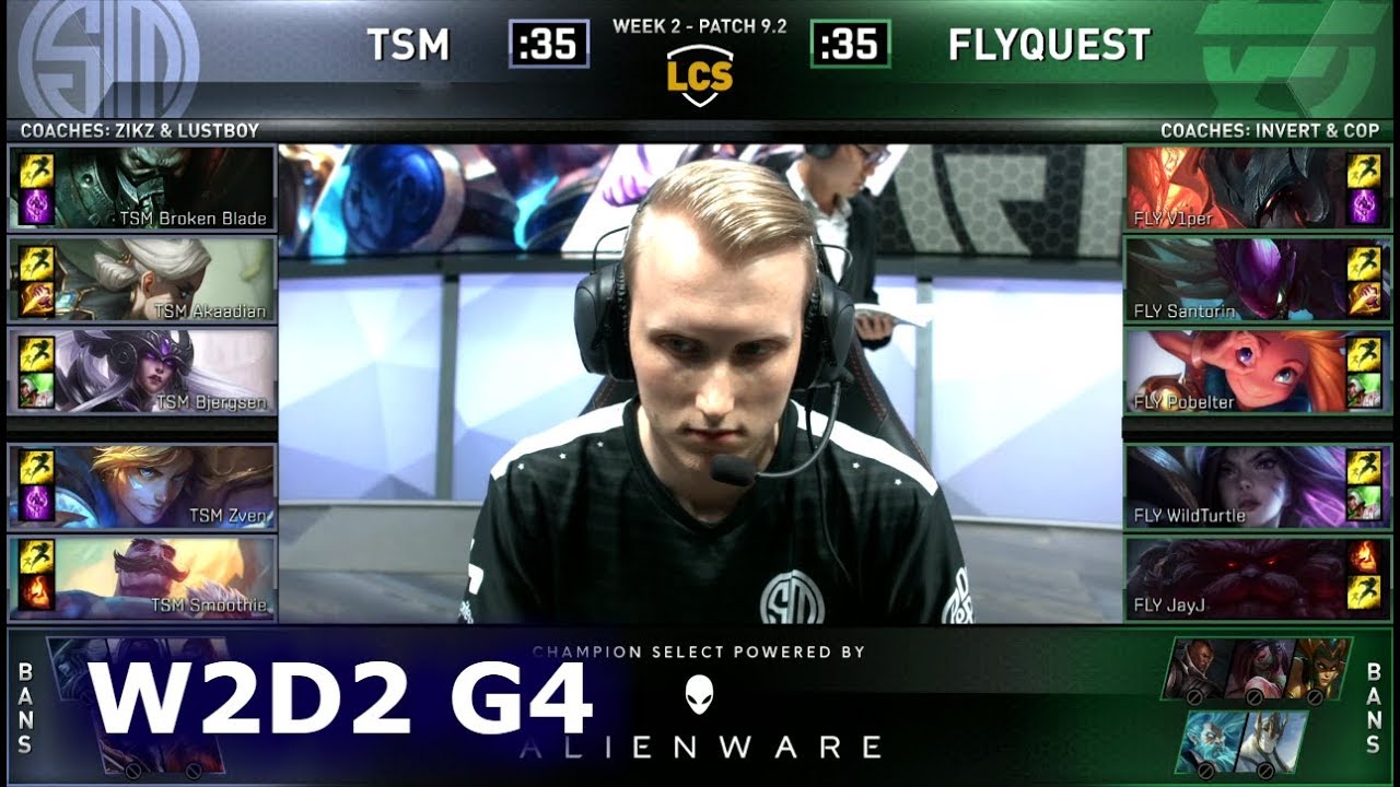 TSM vs FLY | Week 2 Day 2 S9 LCS Spring 2019 (ex-NA LCS) | TSM vs FlyQuest eSports W2D2