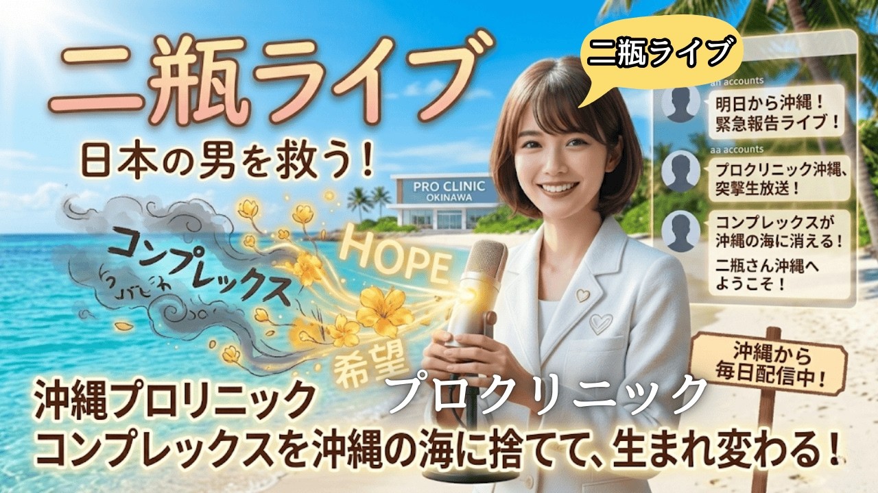 にへいライブ - プロクリニック494日目 - 明日から沖縄IN - 専門の看護師に何でもご質問下さいませ✨