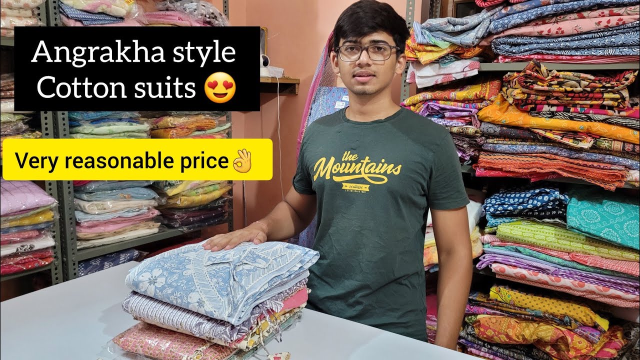 Angrakha Cotton suits 😍 Dailywear nd Partywear - Tilak Nagar Rohtak