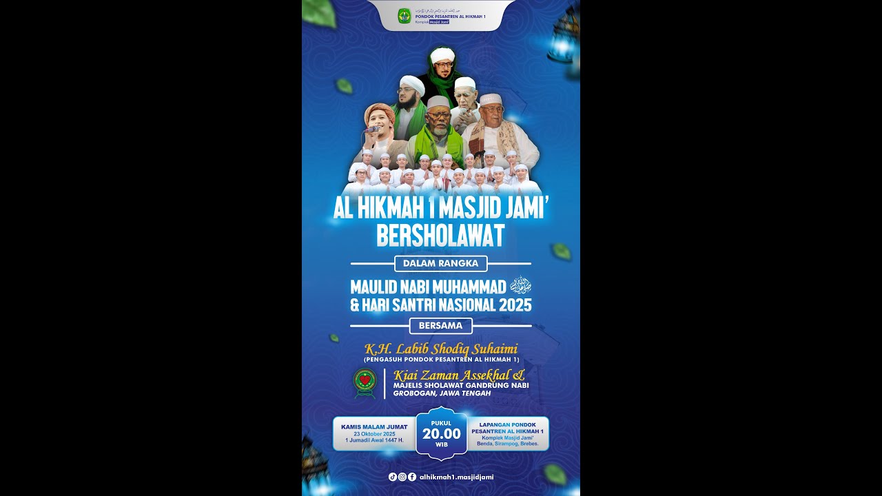 🔴LIVE - AL HIKMAH 1 MASJID JAMI BERSHOLAWAT BERSAMA GANDRUNG NABI | 23 Oktober 2025