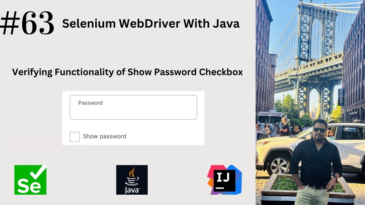 #63. Verifying Functionality of Show Password Checkbox Using Selenium WebDriver