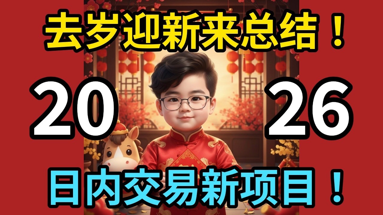 去岁迎新来总结！日内交易新项目！