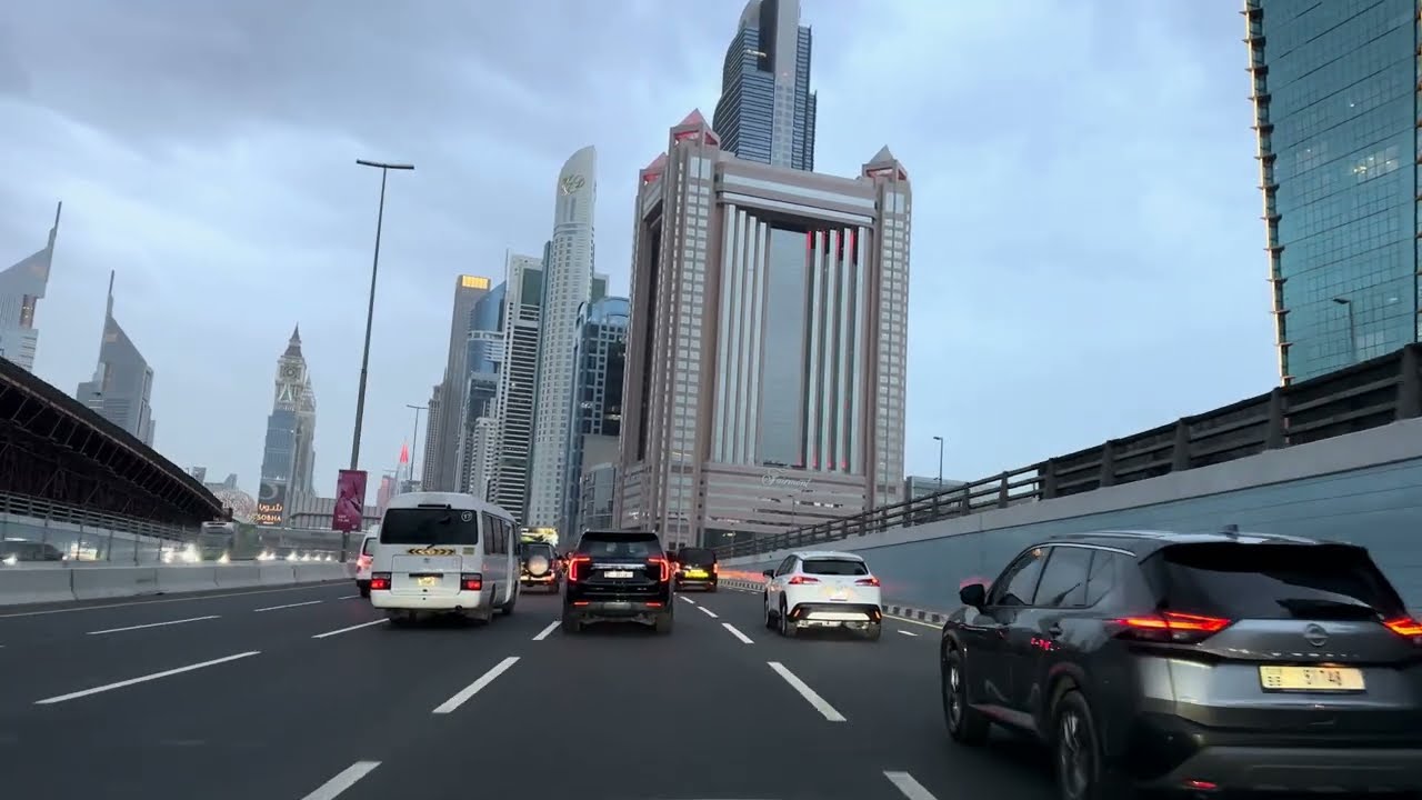 Zabeel to Business Bay Metro Smooth Drive 🇦🇪 | Relaxing Dubai City Commute | 4K 60FPS 25 January 26