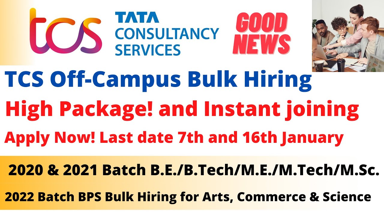 TCS Off Campus Hiring for 2022, 2021 & 2020 Batch | TCS Phase 2 & TCS BPS #jobs #tcshiring #freshers