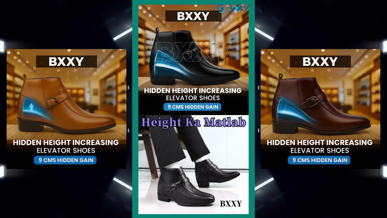 Men&rsquo;s 9CM Hidden Heel Formal  Boots | Premium Elevator Boots for Instant Height Boost
