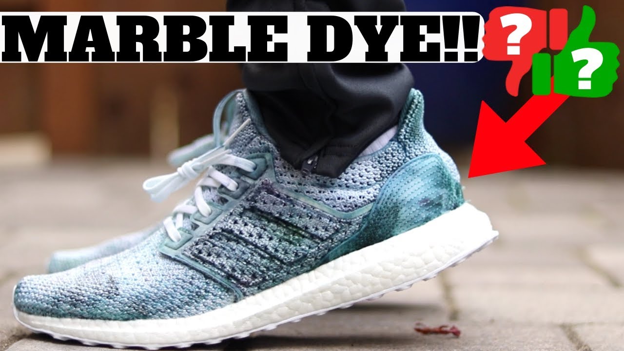SNEAKER CUSTOM: HOW TO MARBLE DYE SNEAKERS! ULTRA BOOST TUTORIAL
