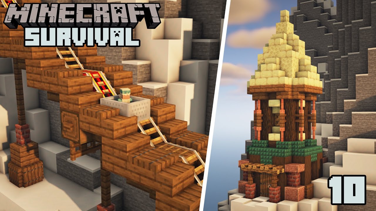 Villager Railway & Tower! - Minecraft 1.18 Survival | Episode 10