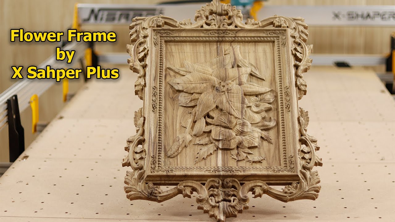 cnc router carving engraving frame by X Shaper CNC Router