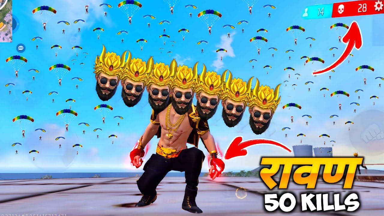 50 KILLS CHALLENGE😍WITH RAVAN BUNDLE ONLY FACTORY || SOLO VS SQUAD FACTORY FIGHT || FF ANTARYAMI