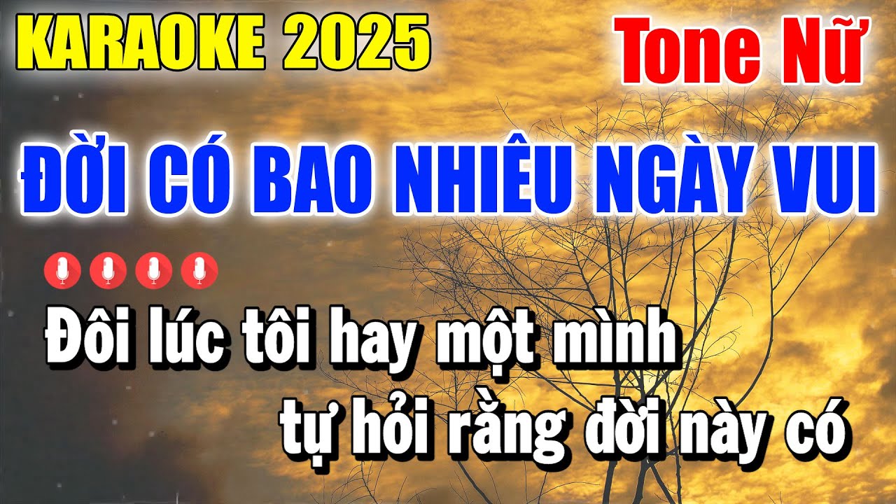 Karaoke Đời Có Bao Nhiêu Ngày Vui Tone Nữ | Karaoke Thanh Duy